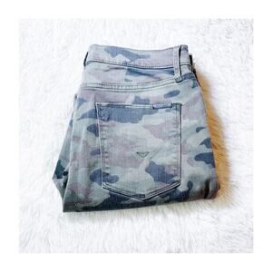 Hudson Barbara Crop Raw Hem Camoflauge Denim Jeans SZ31